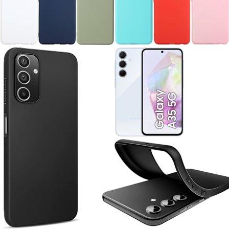 Silikone TPU cover Samsung A35/A355G etui mobilcover skærmbeskytter -