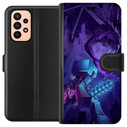 Kompatibelt Plånboksfodral till Samsung Samsung Galaxy A23 Minecraft