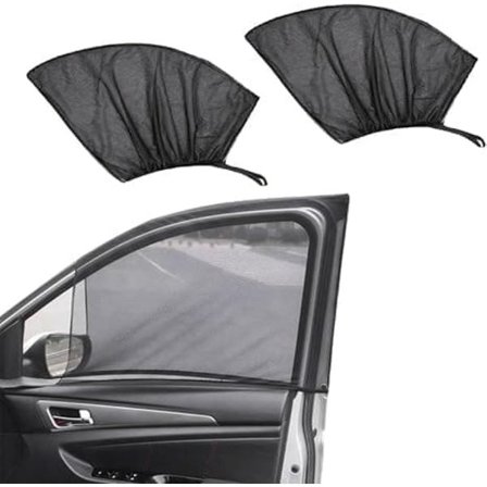 OBOSOE 2 stk. Bilvindue solskærmsgardin Anti-UV Anti-Myggenet til de fleste biler, Privatlivsbeskyttelse, Forrude