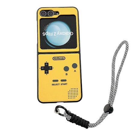 Retro Game Boy-fodral Söt Design för Samsung Galaxy Z Flip 6 Nostalgisk Speltelefonfodral