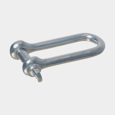 Lige sjækkel lang 1852-Marine, Ø4 mm, 32 mm, rustfrit stål, med gevind vingeskrue