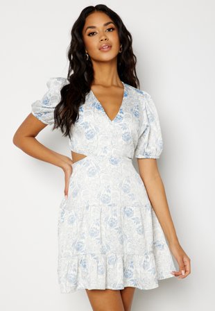 BUBBLEROOM Camille Dress Blue / Floral Klær