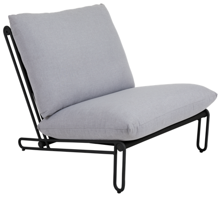 Brafab Blixt Loungefåtölj Svart/Sky Grey, Utemöbler