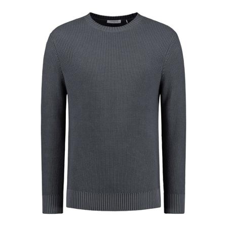 PureWhite Trui- PW Structured Crewneck Knit , Grijs , Heren , Maat: L