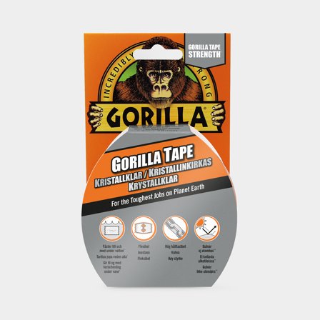 Taśma naprawcza Gorilla Tape Kristallklar, 48 mm x 8 metrów, przezroczysta - Jachtowa
