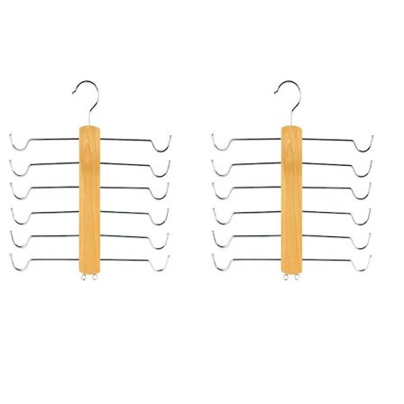 2 kpl Riippuva vaatekaapin järjestäjä puiset henkarit rintaliivien järjestäjä