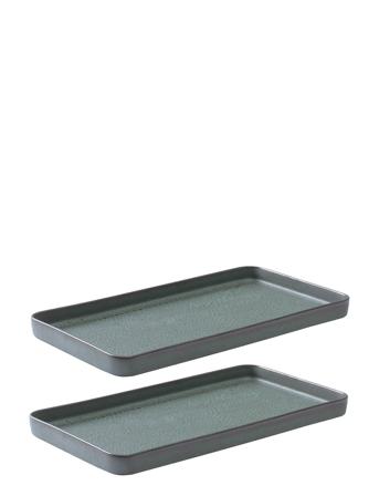 Raw Northern Green - Rectangular Dish Home Tableware Serving Dishes Serving Platters Grøn Aida