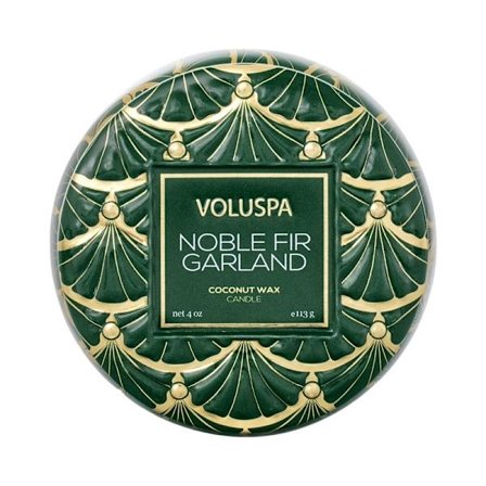 Voluspa Mini Decorative Tin Candle Noble Fir Garland 113g