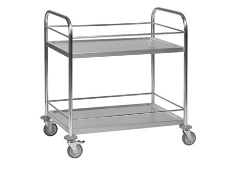 Bordsvagn 2 hyllplan Rostfri - Lyreco - Emballage och lagerutrustning - Lagerutrustning - Vagnar