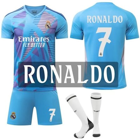 fotbollströja fotbollskläder barn Real Madrid Home Kit Cristiano