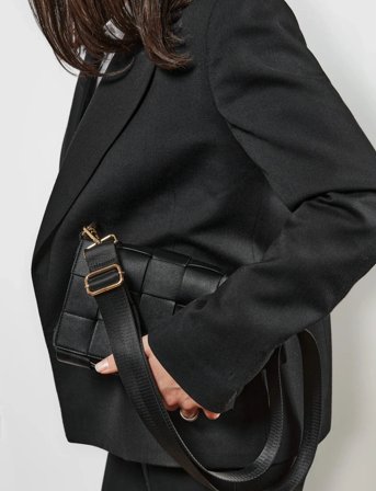 Ceannis Small Bag Braided Strap - Burgundy - 18X5X10CM