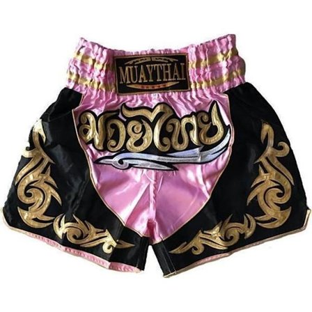 Kort Traditionel THAI Bokse Kickboxing Special Muay Thai MMA | Rose | Størrelser Børn og Voksne | Thailand