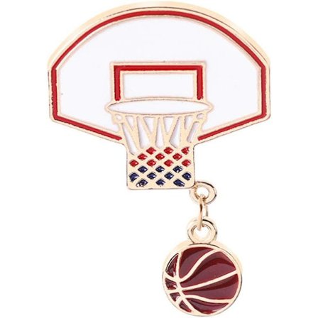 Fashion Basketbollboll Legering Brosch Pin Cartoon Kläder Pin Scarf Badge Dekor C