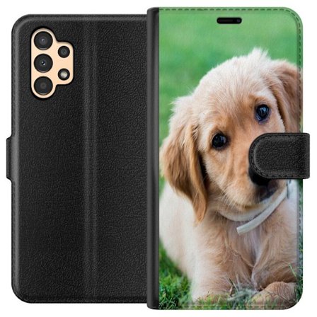 Kompatibel Tegnebogsetui til Samsung Galaxy A13 Hund