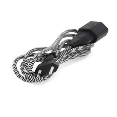 Chacon svart/vit textilförlängning 6a - 1,5 m svart -svart