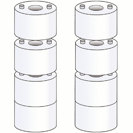 Alarmtech 5015236 Væg spacer skive 10,4 x 3,5 mm, pakke med 40, Alarm & sikkerhed
