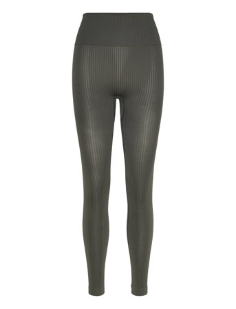 Studio Seamless Ribbed Tights Khaki Björn Borg