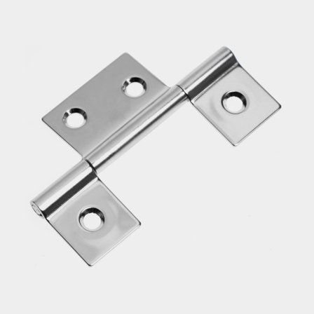 Bisagra de escotilla Roca, 85 x 52 mm, con bisagra centrada, acero inoxidable