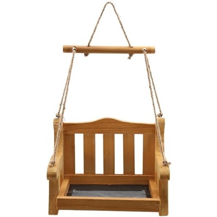 Hengestol Fuglemater Papegøye Mat Holder Hage Henge Fuglemater for Utendørs Gårdsplass Villfugler Fôring-A