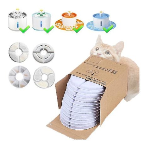 Dewenwils 12 st Pet Drinking Filter Vatten Dispenser Ersättning Aktivt Kolfilter