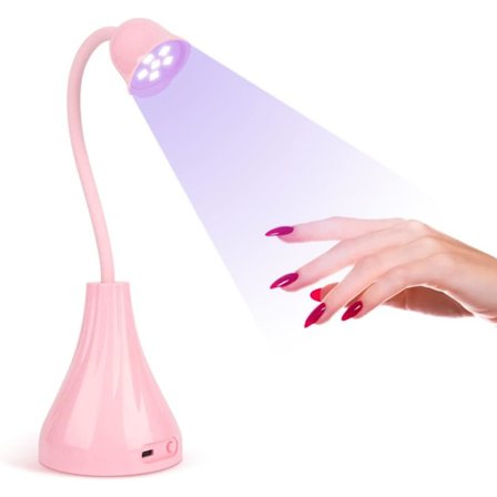 Hands Free LED UV -kynsilamppu, pyörivä hansikaulakoru Flash Cure Light kynsiin, Mini Lotus Nail Resin Light