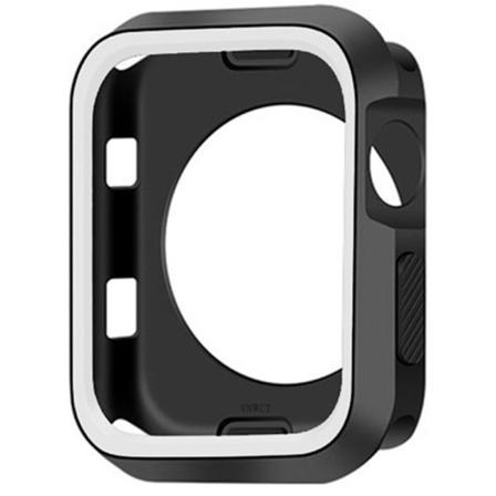 Iskuja vaimentava Suojakuori iWatch-sarjalle 1/2/3 Svart/Vit 42mm