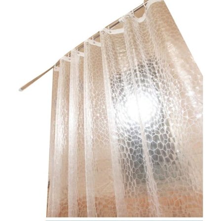 Duschdraperi IC 72 tum bred x 72 tum lång, EVA 3D Vattenkub Duschdraperi, Vattentät, Standardstorlek Duschdraperi