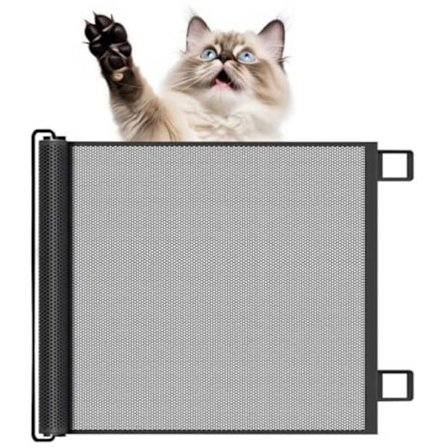 Udtrækkelig Baby Hunde Sikkerhedsgitter Sort 130x78cm til Trapper Gange Indendørs Udendørs Kompatibel med Kæledyr Børn