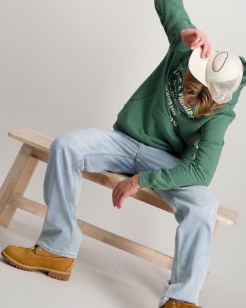 Zadig&Voltaire HOODED SWEATSHIRT Vert Sweats à capuche Garçon - Kids Brand Store