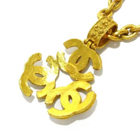 Chanel Vintage Pre-owned Metal necklaces , Geel , Dames , Maat: ONE Size Vintage Sieraden