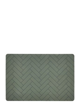 Södahl Dækkeserviet 33X48 Tiles Forest Green Silikone - Green - 33X48CM