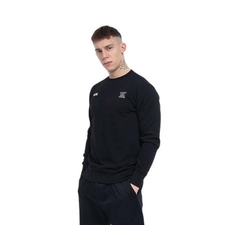 Wood Wood, Bluza Hugh Sweatshirt 12035619-2473 Zwart, Heren, Maat:S