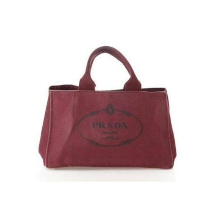 Prada Vintage, Pre-owned Canapa Logo-Printed Tote Bag Handbag Rood, Dames, Maat:ONE Size,voering