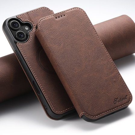 iPhone 16 Plånboksfodral - Lyxig Design & MagSafe-kompatibelt!