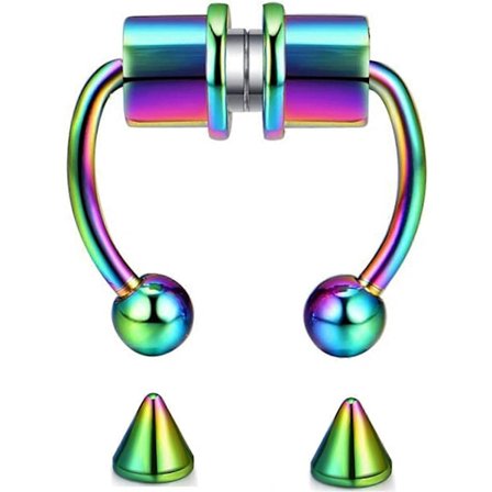 Magnetisk Septum Näsring Hästsko Rostfritt Stål Falsk Näs Septum Ringar Icke-Piercade Clip On Näs Hoop Ringar