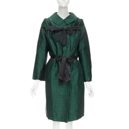 Dries van Noten Pre-owned, Pre-owned Silk outerwear Groen, Dames, Maat:S