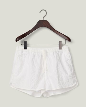 Lexington Seersucker swim shorts, white