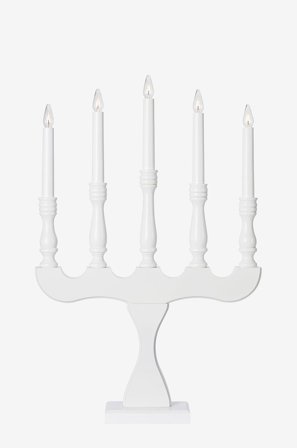 Markslöjd - Ljusstake Svaneholm 5L - Vit - Adventsljusstakar - Från Homeroom