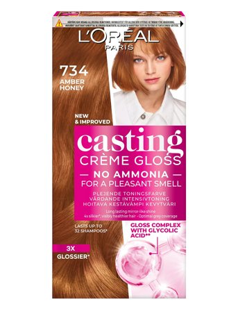 L'Oréal Paris L'oréal Paris Casting Crème Gloss Semi-Permanent Hårfärg 734 Amber Honey - Orange - 1 PCE