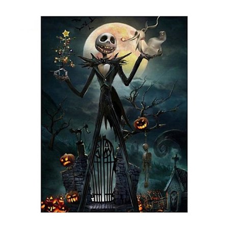 Diamantmålningssatser för vuxna, 5d full borr diamantbroderisats, Halloween spöke skalle diamantmålning, heminredning, rumsdekor, kontorsdekor,