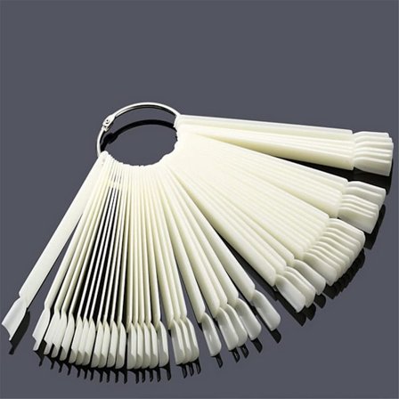 Neglekunst fargekart, 50-pakning med negleklistremerkefargekart, vifteformet fargekart, gel neglekunst fargekart