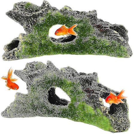 2 stk Akvarietreet Dekorasjon Naturlig Habitat Ornament