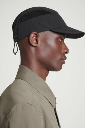COS Men's Cappellino In Nylon Con Pannelli In Rete in Nero