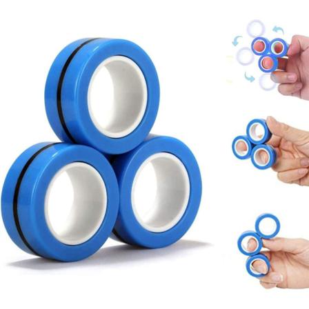 3st Fingrar Magnetiska Ringar Fidget Spinner Toy - Antistress