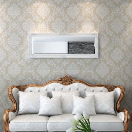 Vidaxl Väggspegel I Barockstil 140x50 Cm Vit Vit