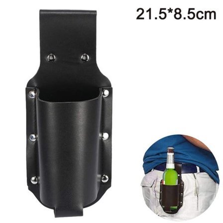 IC Ølhölster til flasker og dåser op til ca. 0,5 liter, ølhållare til fastgørelse på bæltet, ølhållaren