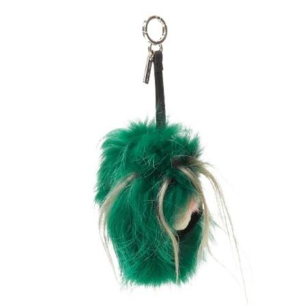 Fendi Vintage, Pre-owned Fur key-holders Groen, Dames, Maat:ONE Size