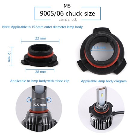 Bil LED Strålkastare Glödlampa Sockel Adapter Sockelhållare H1 H4 H7 H11