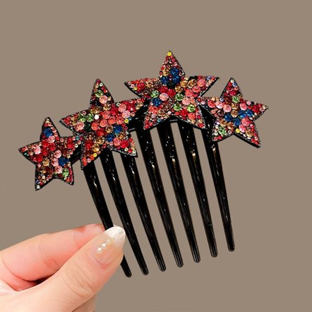 Rhinestone hårkam ødelagt hårkam FARGE 1 FARGE 1