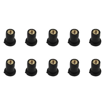 10 st Gummi WellNut M4/M5/M6 Metrisk Motorcykel Vindruta Well Nut Wellnuts